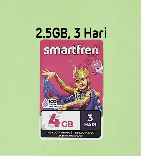 Voucher Kuota Data Smartfren 4GB, 3 Hari